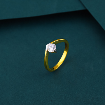 22K 916 Single CZ Diamond Premium Ring For Ladies by 