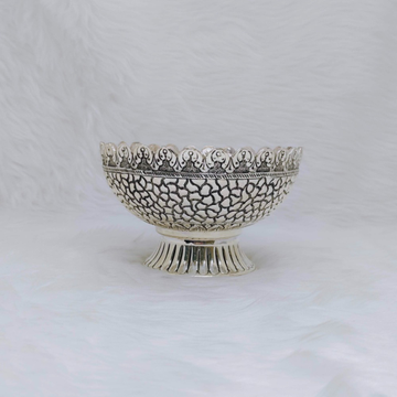 Hallmark silver bowl in snake skin motifs by puran by 