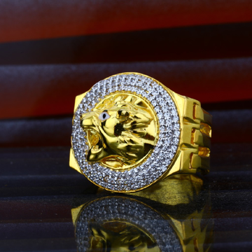 Mens Exclusive Dragon Design Gold Ring-MHR38