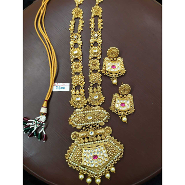 Beautiful kundan and golden necklace#849
