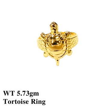 22K Tortoise Ring Plain by 