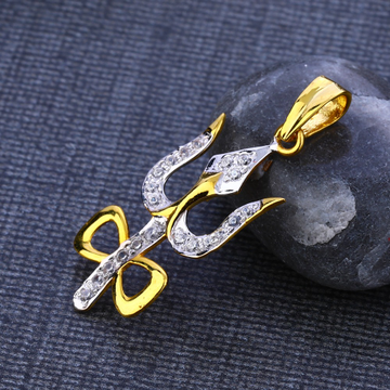 22KT CZ Gold God Pendant GP114