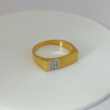 22k Gold Gents Diamond Ring by 