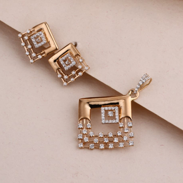 750 Rose Gold Ladies Exclusive Pendant Set RPS178