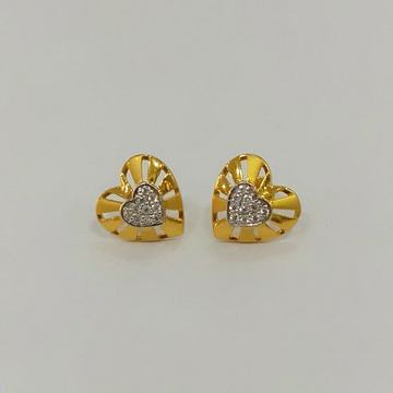 Gold Unique earrings by S B ZAWERI