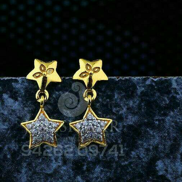 18kt Star shape Cz Gold Ladies Tops ATG -0583