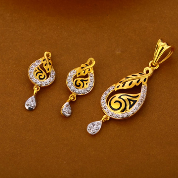 22KT Gold Hallmark Delicate Ladies Pendant Set FPS...