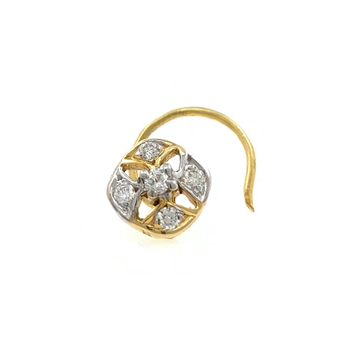 18kt / 750 Yellow Gold Fancy Nose Pin in Diamonds...