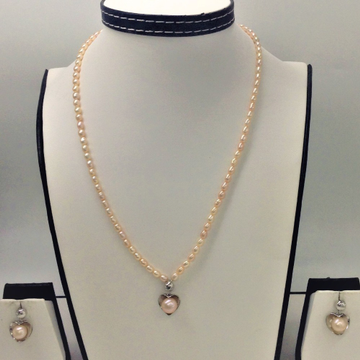 Orange pearls pendent set with orange oval pearls mala jps0163