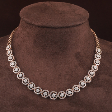 18KT Gold Fine Design Diamond Necklace by 