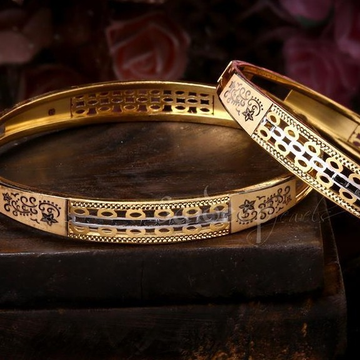 Gold classy bangles by Saideep Jewels