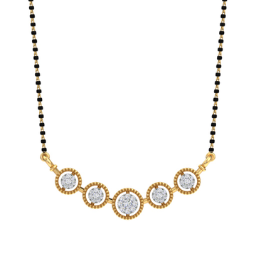 Designing fancy real diamond mangalsutra by 