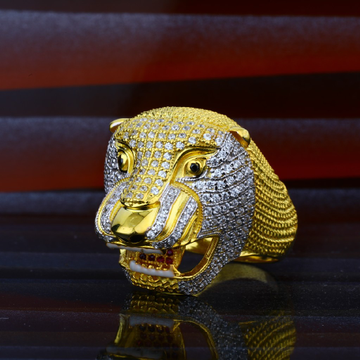 Exclusive Lion King Mens 916 Gold Ring-MHR35