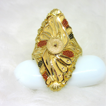 Gold hm916 Long Carving ring by 