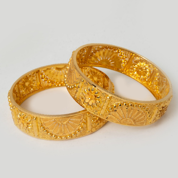 Gold delicate design bangle by 