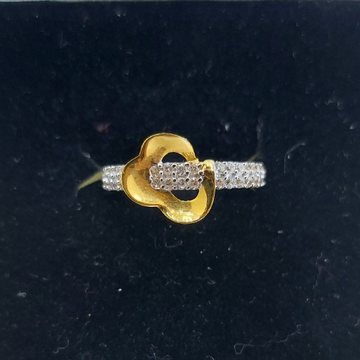 916 Gold CZ Designer Ring For Women by 