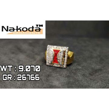 916 men's colour stone gold ring