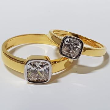 22 ct gold couple ring by 