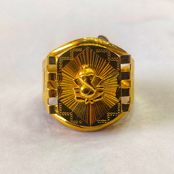 22KT 916 Hallmark Ganpati Ring by Harekrishna Gold