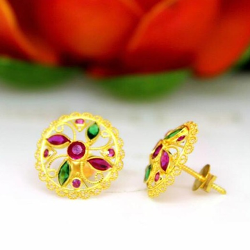 916 gold rajesthani earring by 