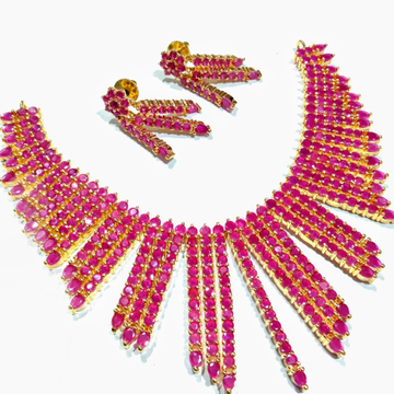 Red cz necklace set jmk0004