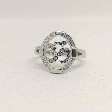 925 sterling silver om design Diamond ring unisex by 
