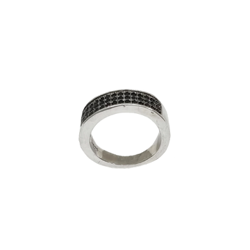 Black Diamonds Ring In 925 Sterling Silver MGA - G...