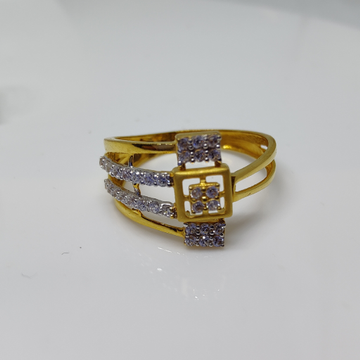 22k gold solitaire diamond ladies ring by 