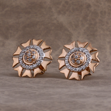 750 Rose Gold Stylish Ladies Earring RE213