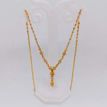 916 gold dokiya necklace by Ghunghru Jewellers