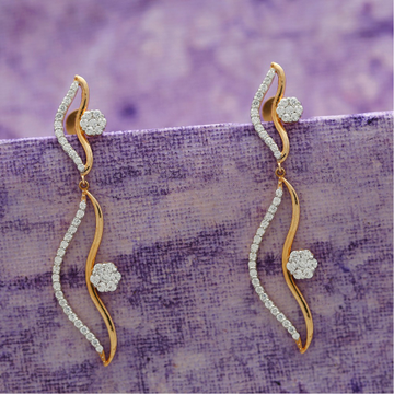 Bedazzling rose gold earrings