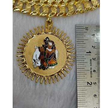 Gold radha krishna pendant