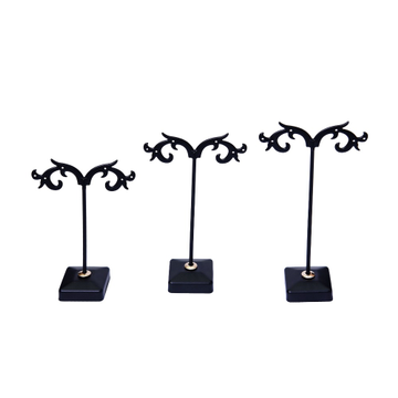 jewellery metal earring stand black color by 
