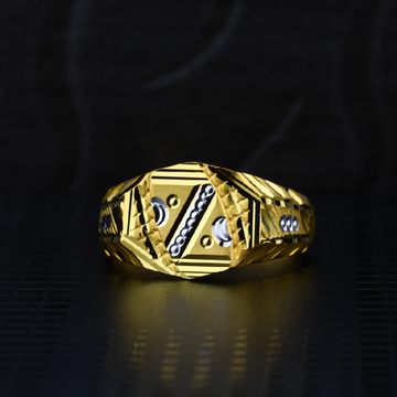 Men's Exclusive 916 Plain Casting Gold Ring- MPR49