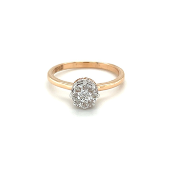 Round Brilliant Eva Diamond Engagement Ring with B...