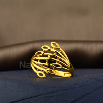 22KT Gold Hallmark Stylish Ladies Plain Ring LPR53...