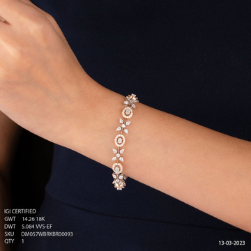 18K Gold Designer Diamond Bracelet