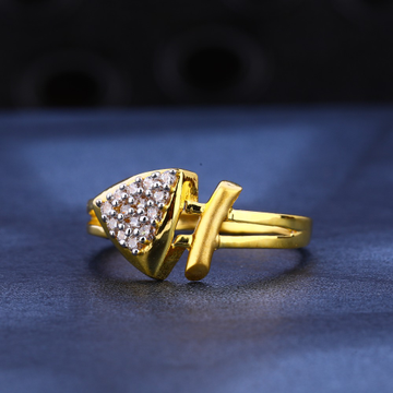 22kt gold  women's stylish hallmark cz  ring lr605
