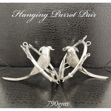 925 Pure Silver Hanging Parrot Pair  by 