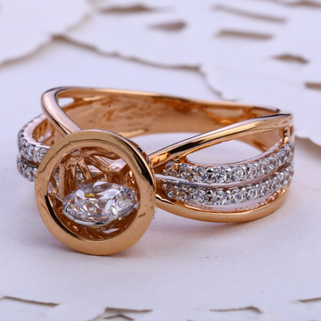 18KT Rose Gold Hallmark Fancy Women's Ring RLR760