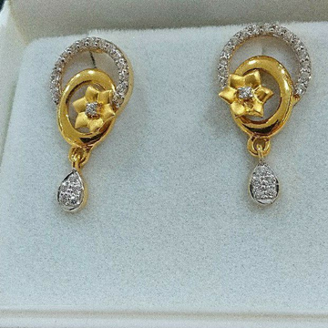 22k Gold Fancy Top Earrings by S B ZAWERI