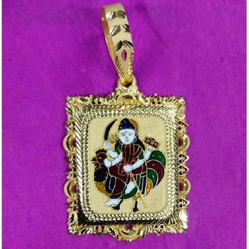 22 Kt. Gents Bahuchar Ma Mina Pendant by Saurabh Aricutting