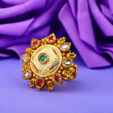 916 Gold CZ Hallmark Antique Ladies Gorgeous Ring...