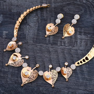 750 Rose Gold Hallmark Exclusive Ladies Necklace S...