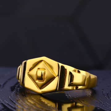22kt Gold Men's Stylish Plain Ring MR755
