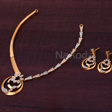 750 Rose Gold Ladies Delicate Necklace set RN381