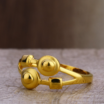 916 Gold Ladies Gorgeous Plain Ring LPR385