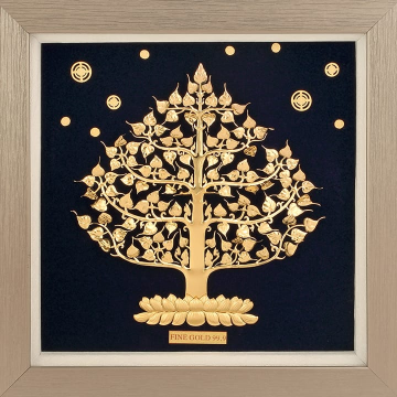 Home Decor Money Tree Frame In 24K Gold Foil MGA -...