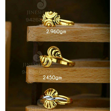 Attractive Gold Plain Casting Ladies Ring LRG -047...