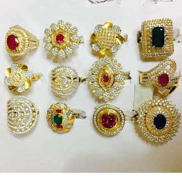 916 Gold Rani Green Ladies Ring